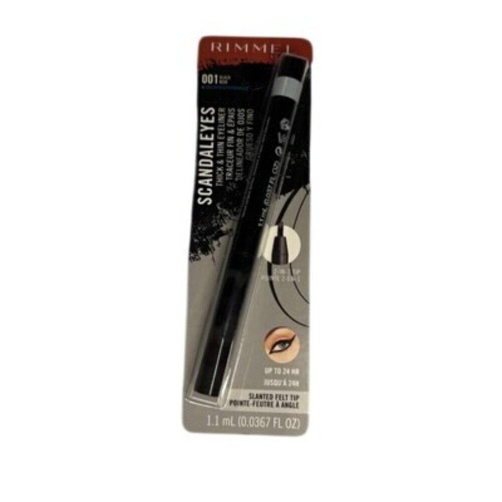 Rimmel London Scandaleyes 2-in-1 Thick & Thin Eyeliner 001 Black Waterproof
